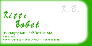 kitti bobel business card